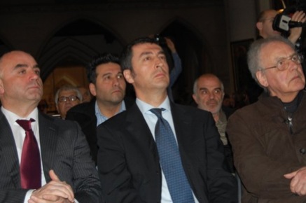 Armenian Ambassador, Cem Özdemir, Wolfgang Gust (left to right)