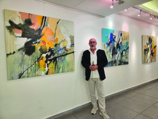 Karen Gharslyan, right, and compatriots