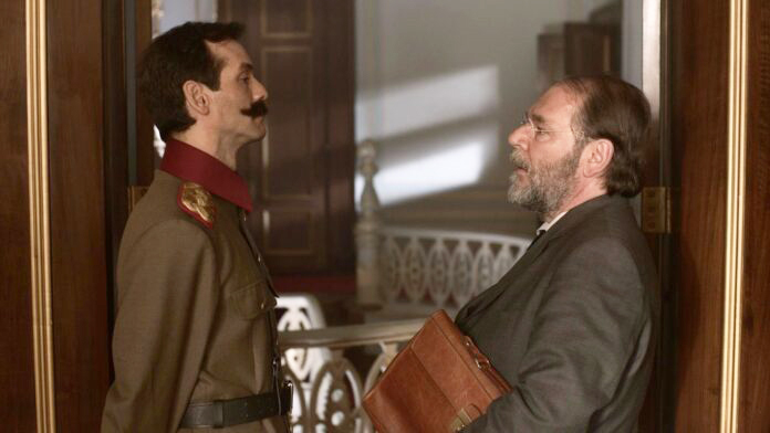 Enver Pasha, left, and Johannes Lepsius in a still from “Homo Politicus”